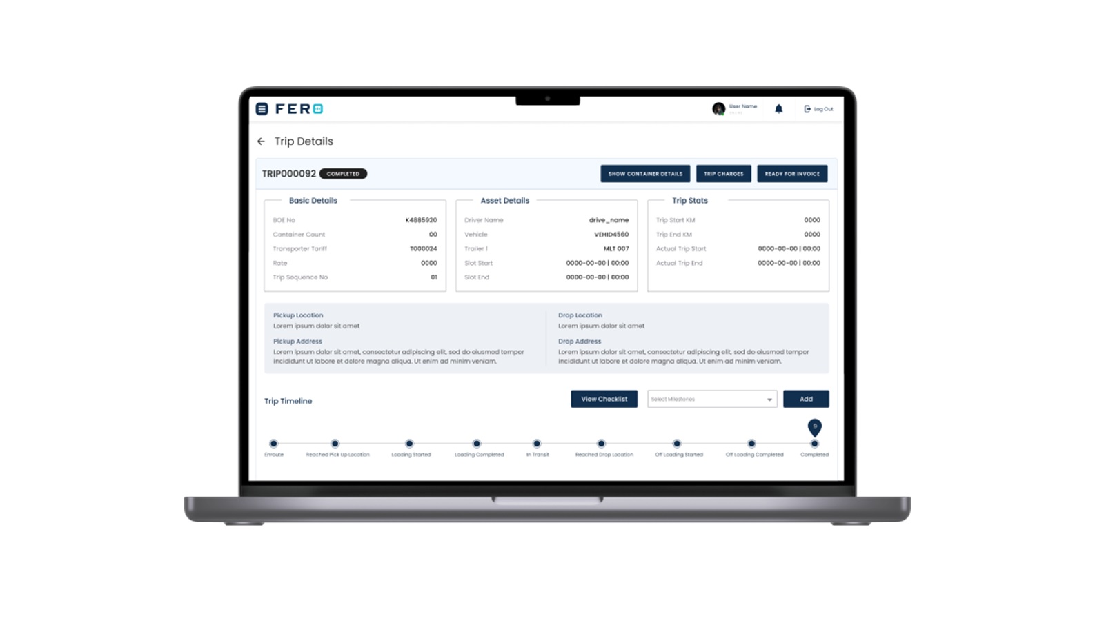 screenshot of FERO LPA